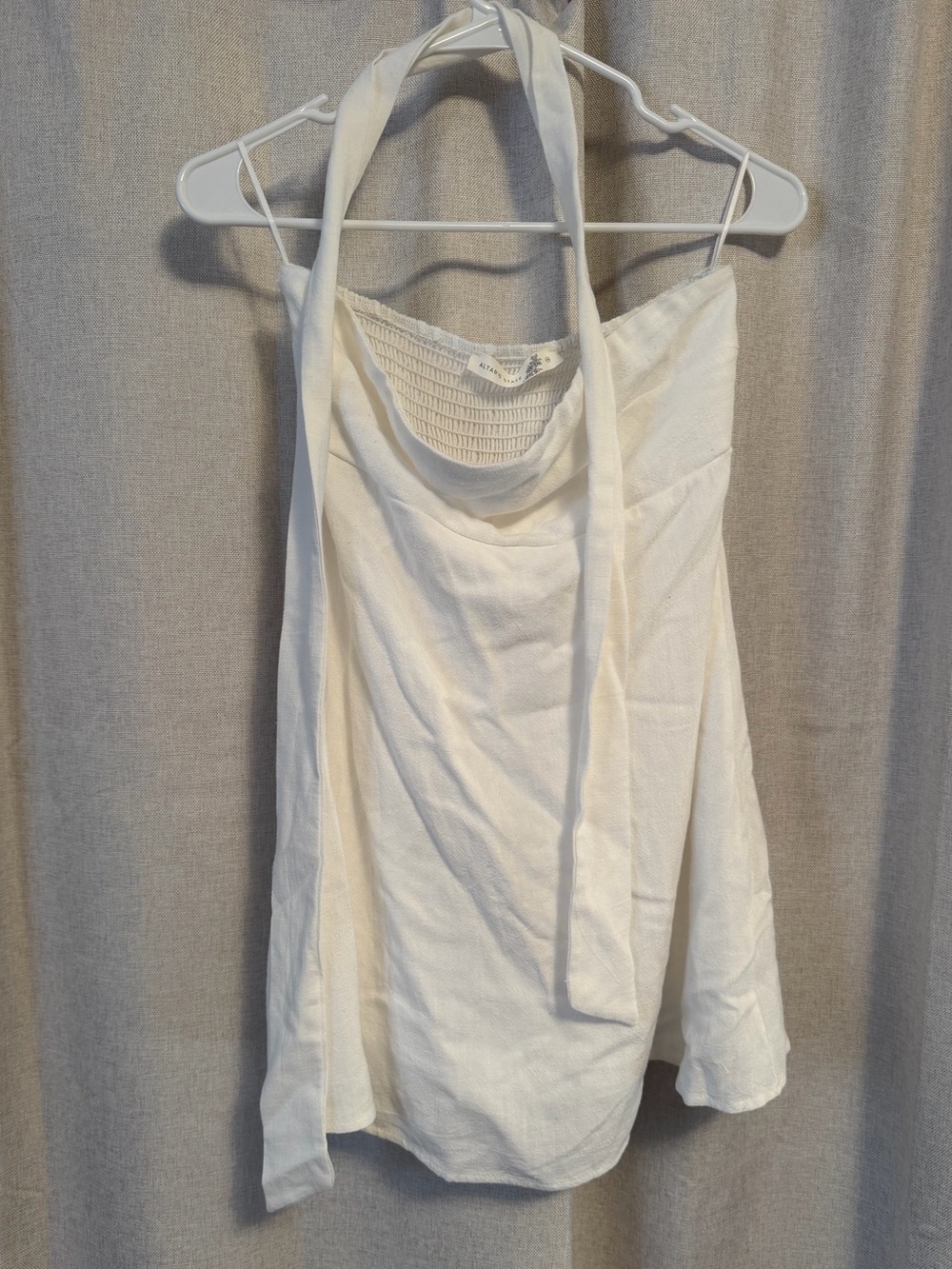 Altar'd State Cream Halter Tie-Neck Camisole